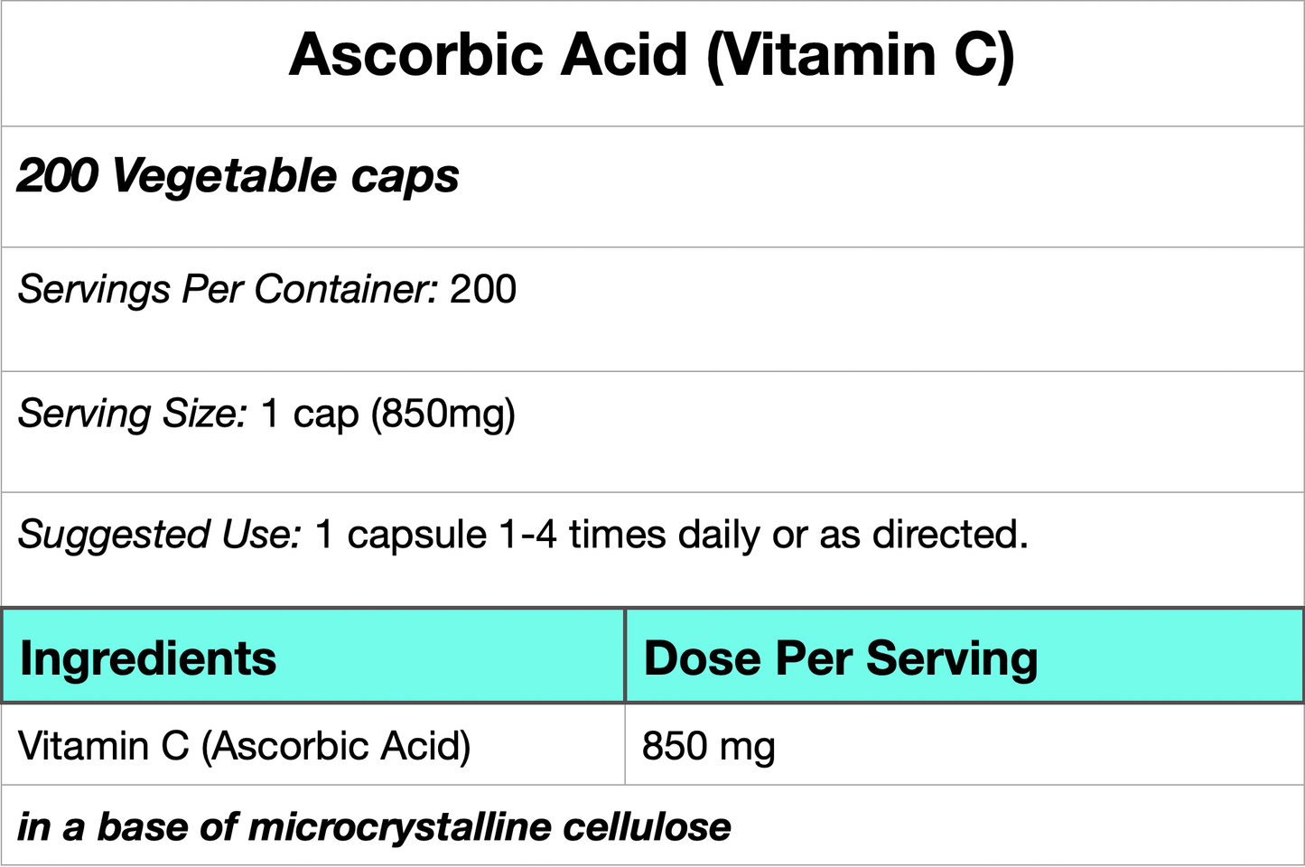 Ascorbic Acid (Vitamin C)